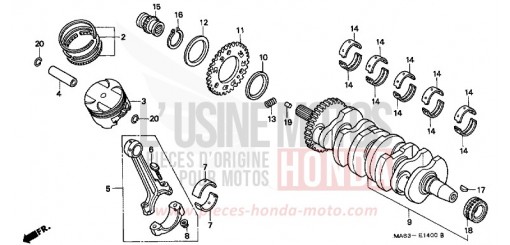 VILEBREQUIN/PISTON CBR900RRX de 1999